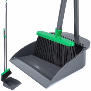 Treelen Broom whit Dustpan Combo Set for House Floor Cleaning Green