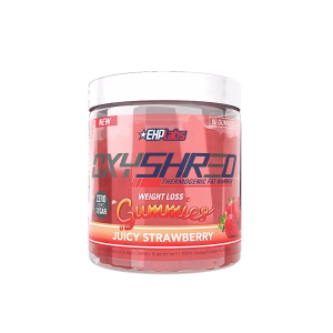 EHP LABS OxyShred Weightloss Gummies, Juicy Strawberry, 80 count