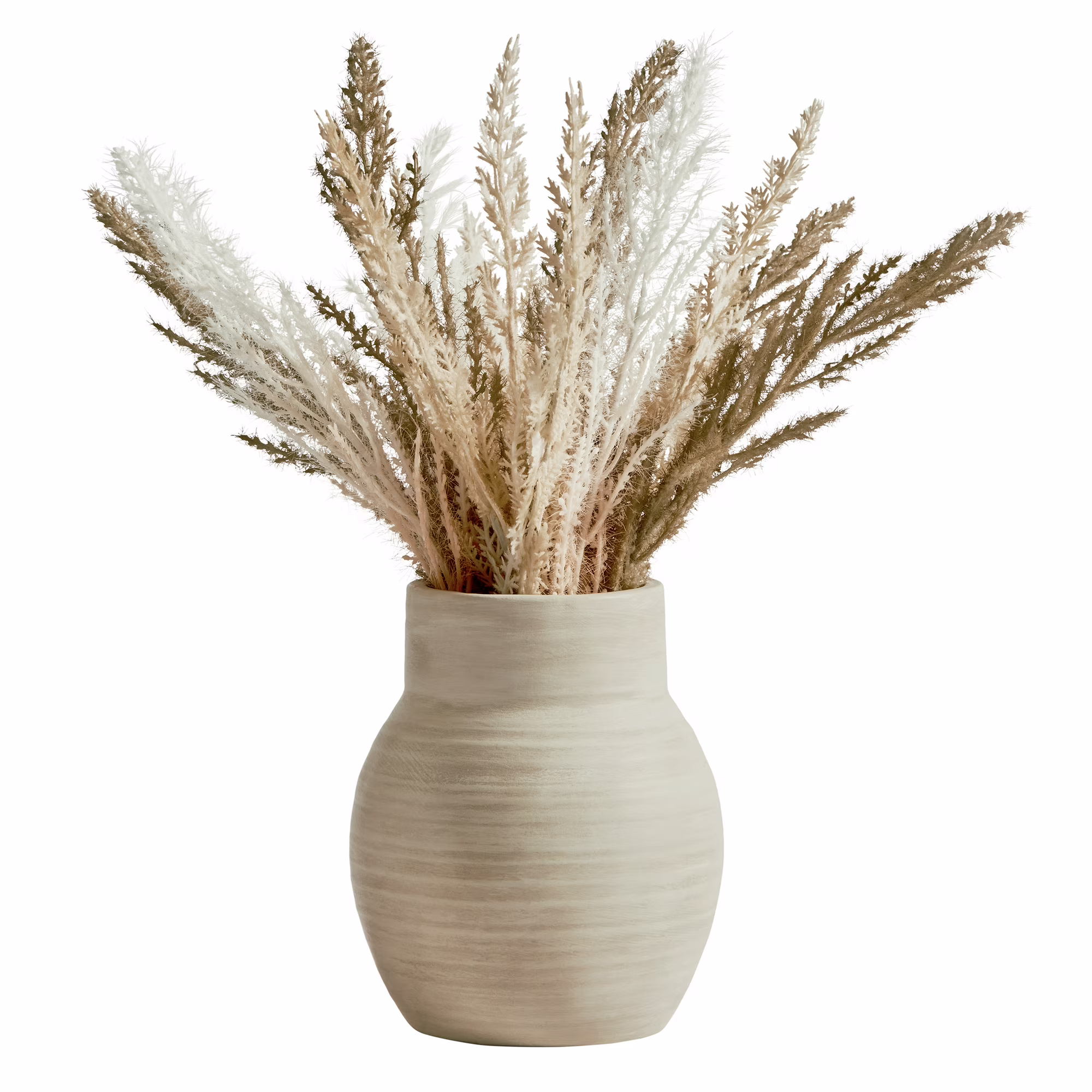 Better Homes & Gardens Mixed Artificial Pampas Grass in Cement Vase